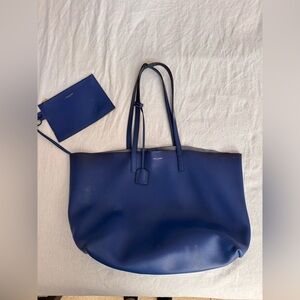 Saint Laurent Deep Blue Shopping  Tote with Pouch- used